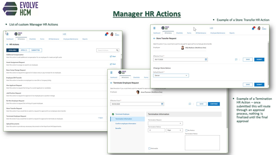 screenshot of Evolve HCM